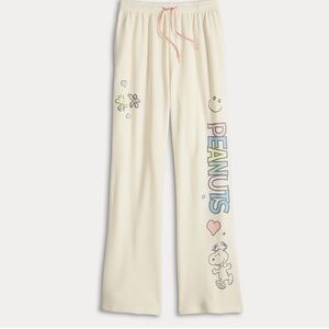🆕 Peanuts Snoopy Woodstock Sweatpants Wide Leg Junior Size Medium